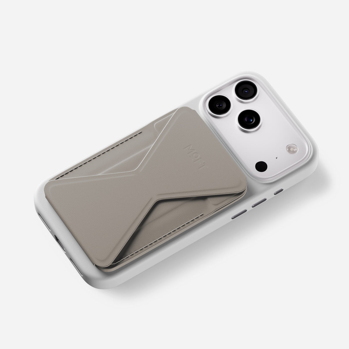 MOFT Snap-on Phone Stand & Wallet AERA (3 cards) - Taupe