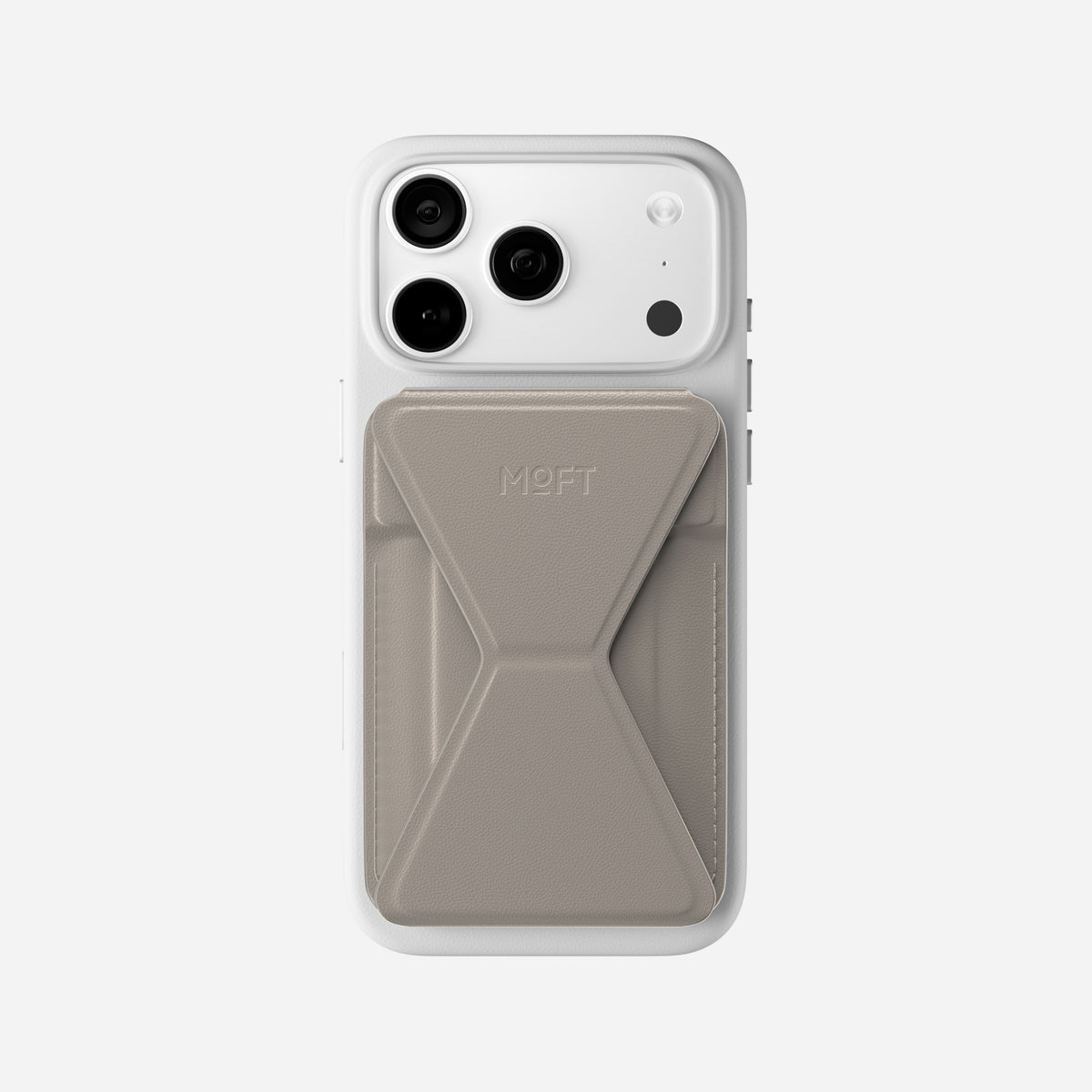 MOFT Snap-on Phone Stand & Wallet AERA (3 cards) - Taupe