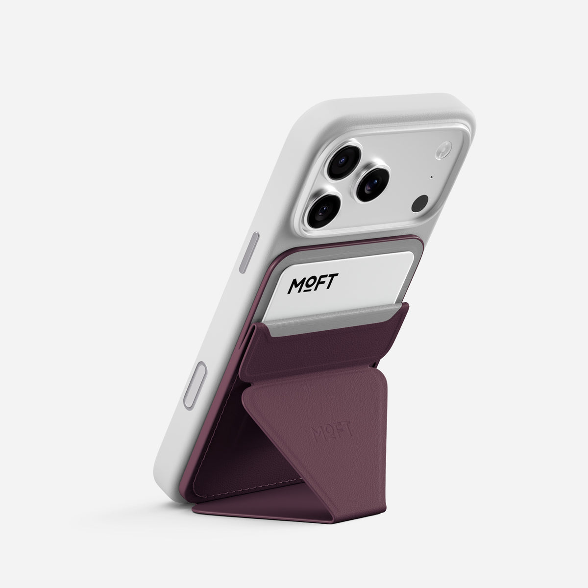 MOFT Trackable Wallet Stand (2 cards) - Cheery Lacquer
