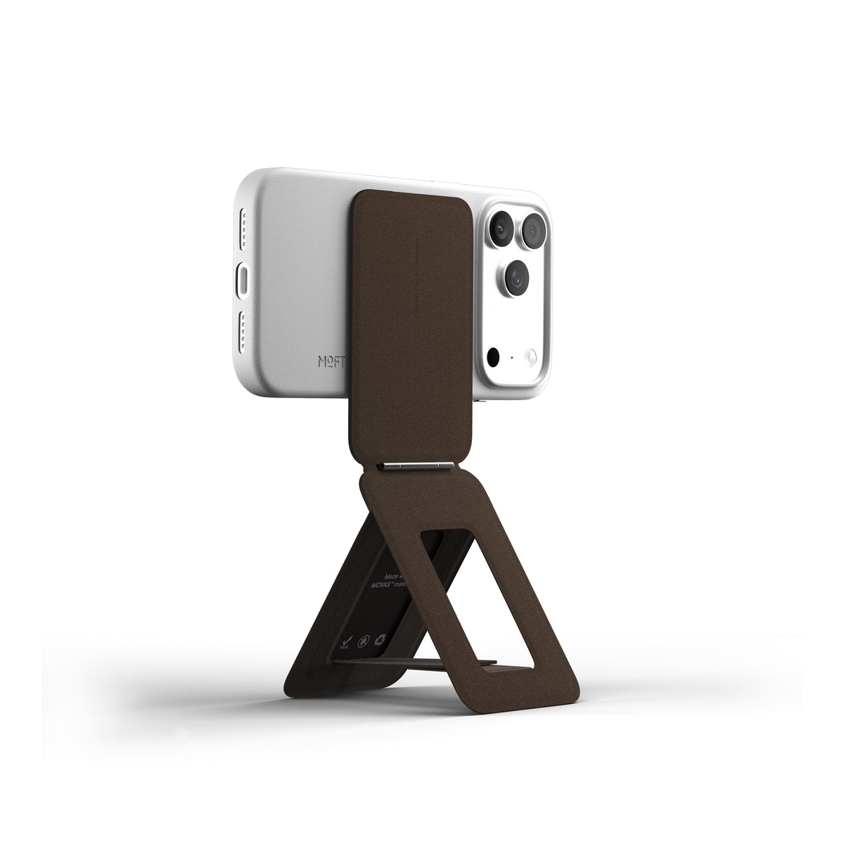 MOFT Snap Invisible Bio-Leather Phone Tripod - Coffee