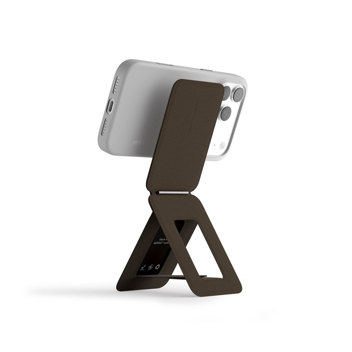 MOFT Snap Invisible Bio-Leather Phone Tripod - Coffee