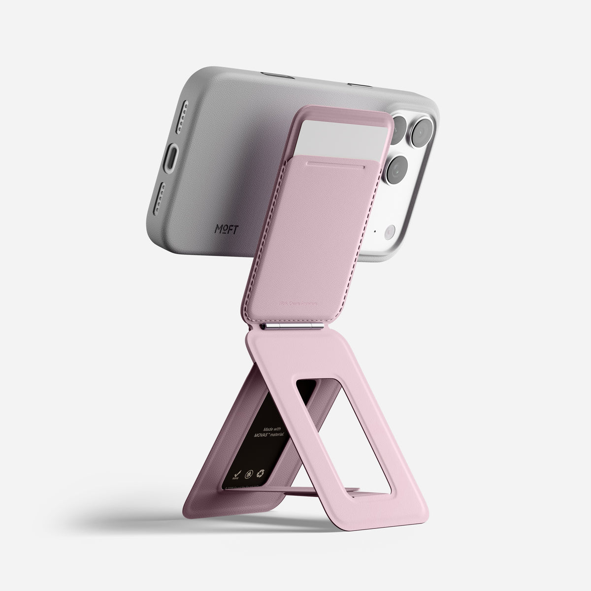 MOFT Snap Phone Tripod Wallet AERA (3 cards) - Blush
