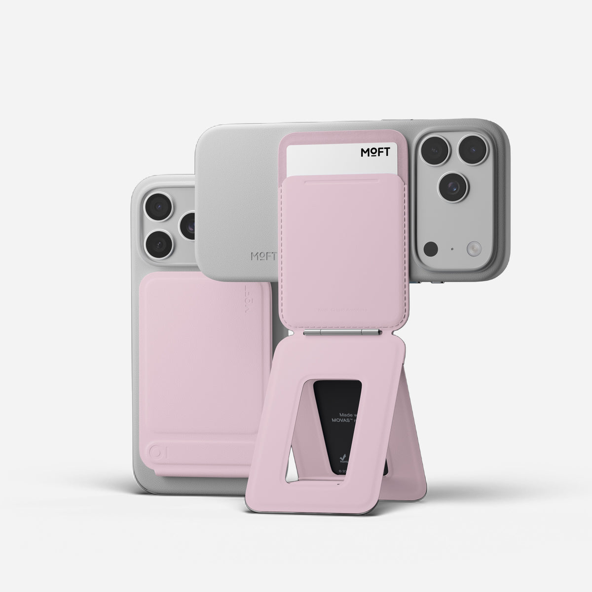 MOFT Snap Phone Tripod Wallet AERA (3 cards) - Blush