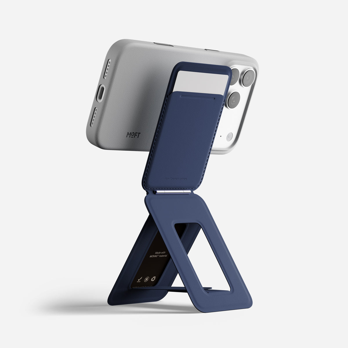 MOFT Snap Phone Tripod Wallet AERA (3 cards) - Navy Blue