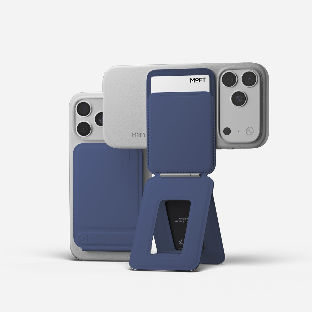 MOFT Snap Phone Tripod Wallet AERA (3 cards) - Navy Blue