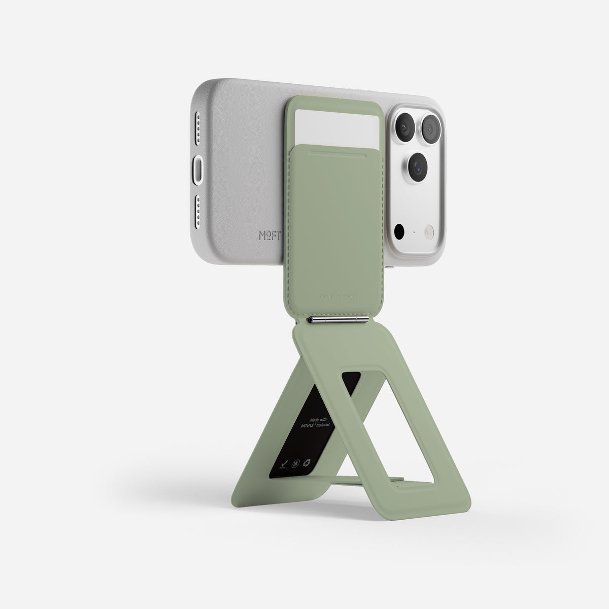 MOFT Trackable Tripod Wallet AERA (3 cards) - Khaki Green