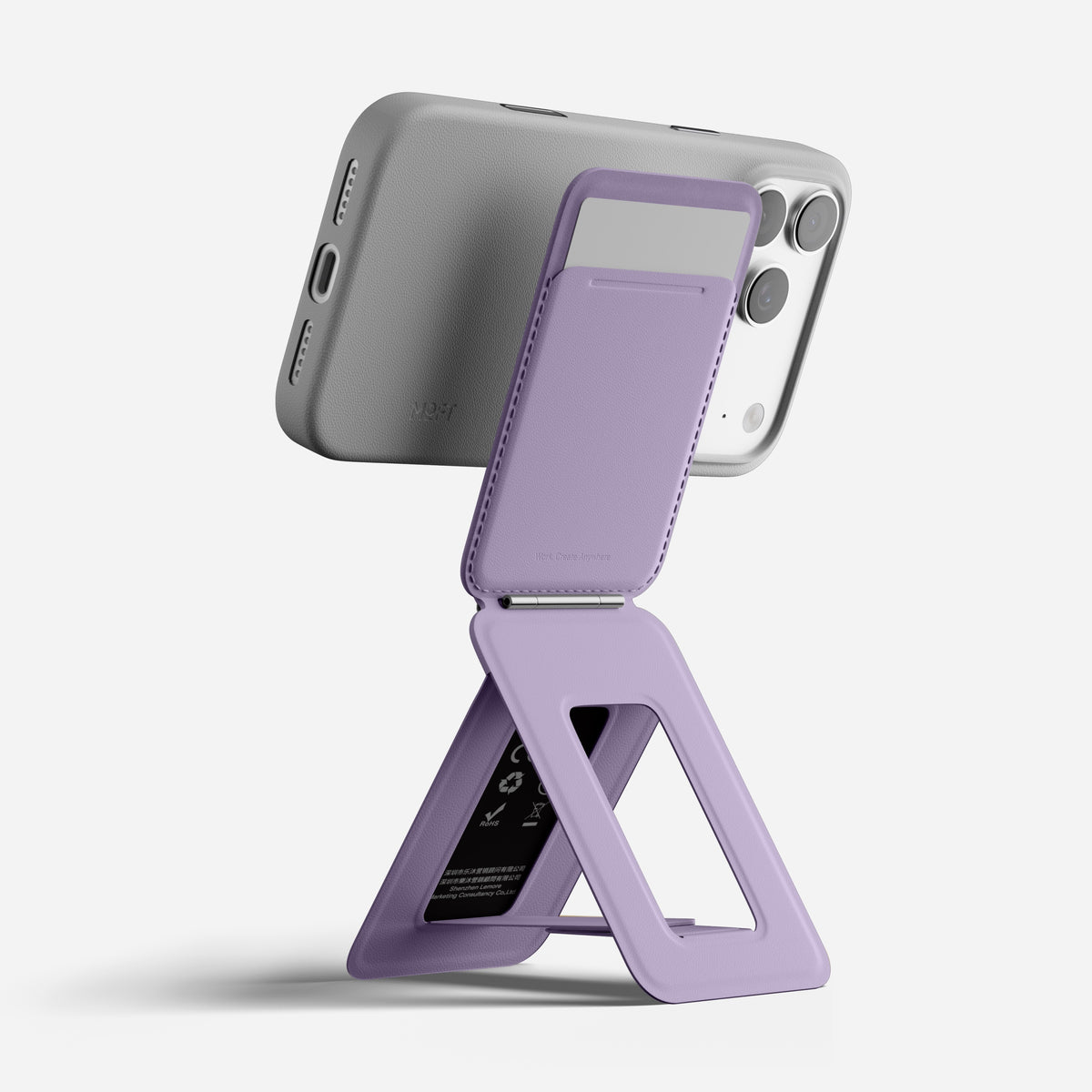 MOFT Trackable Tripod Wallet AERA (3 cards) - Peony