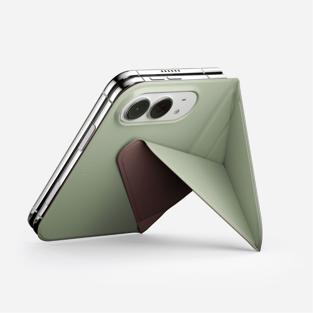 MOFT The 3-in-1 Dynamic Folio for iPhone Duo - Khaki Green + Brownie