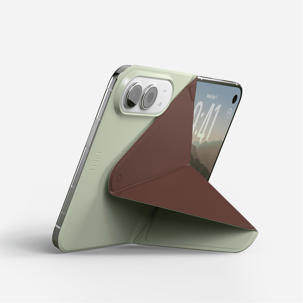 MOFT The 3-in-1 Dynamic Folio for iPhone Duo - Khaki Green + Brownie
