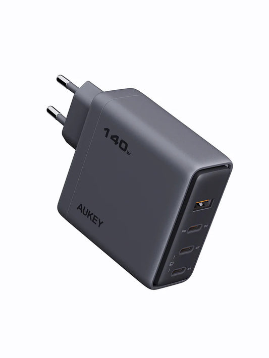 AUKEY Comet Mix 4 140W PD 4-Port GaN Wall Charger with PPS for Laptop & Mobile