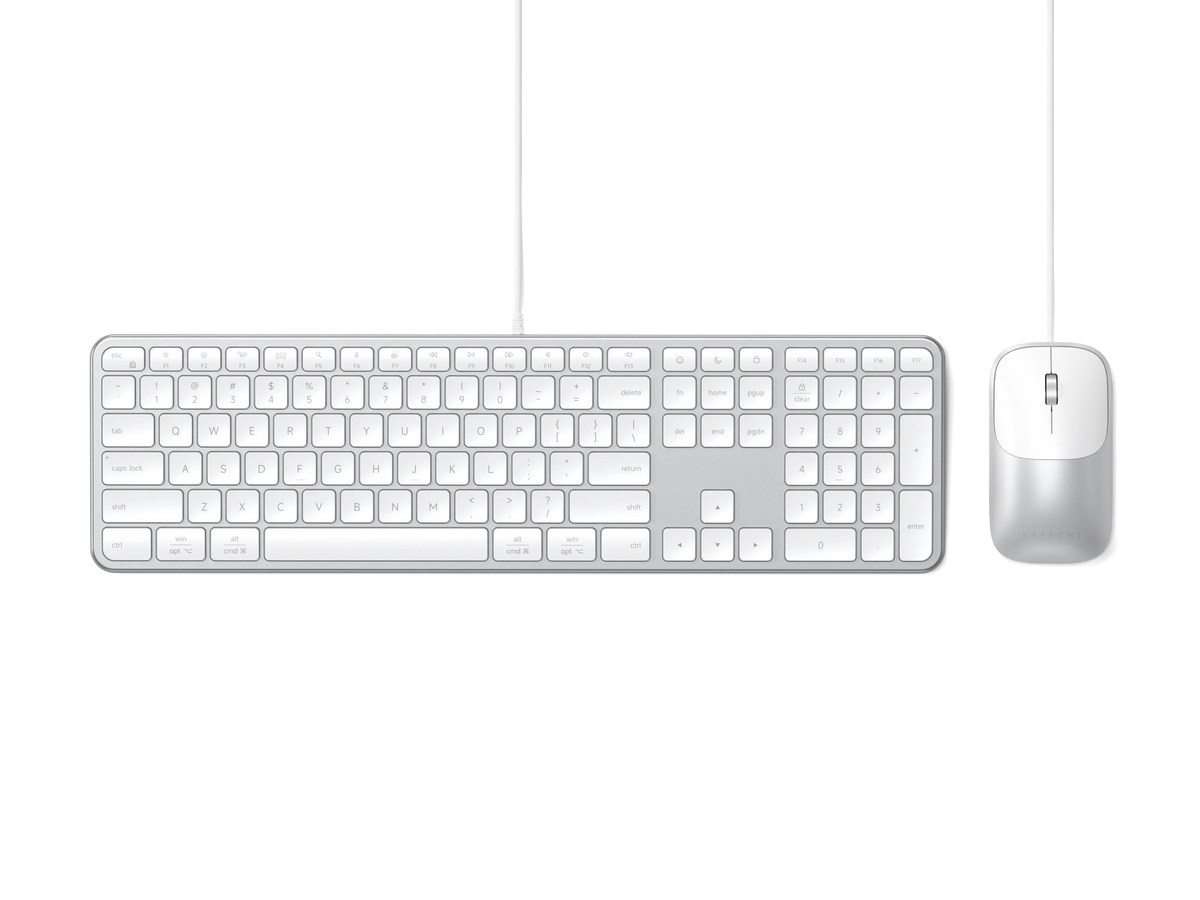 Satechi Slim CLX3 Žičano (Tastatura i Miš) - US English - Silver