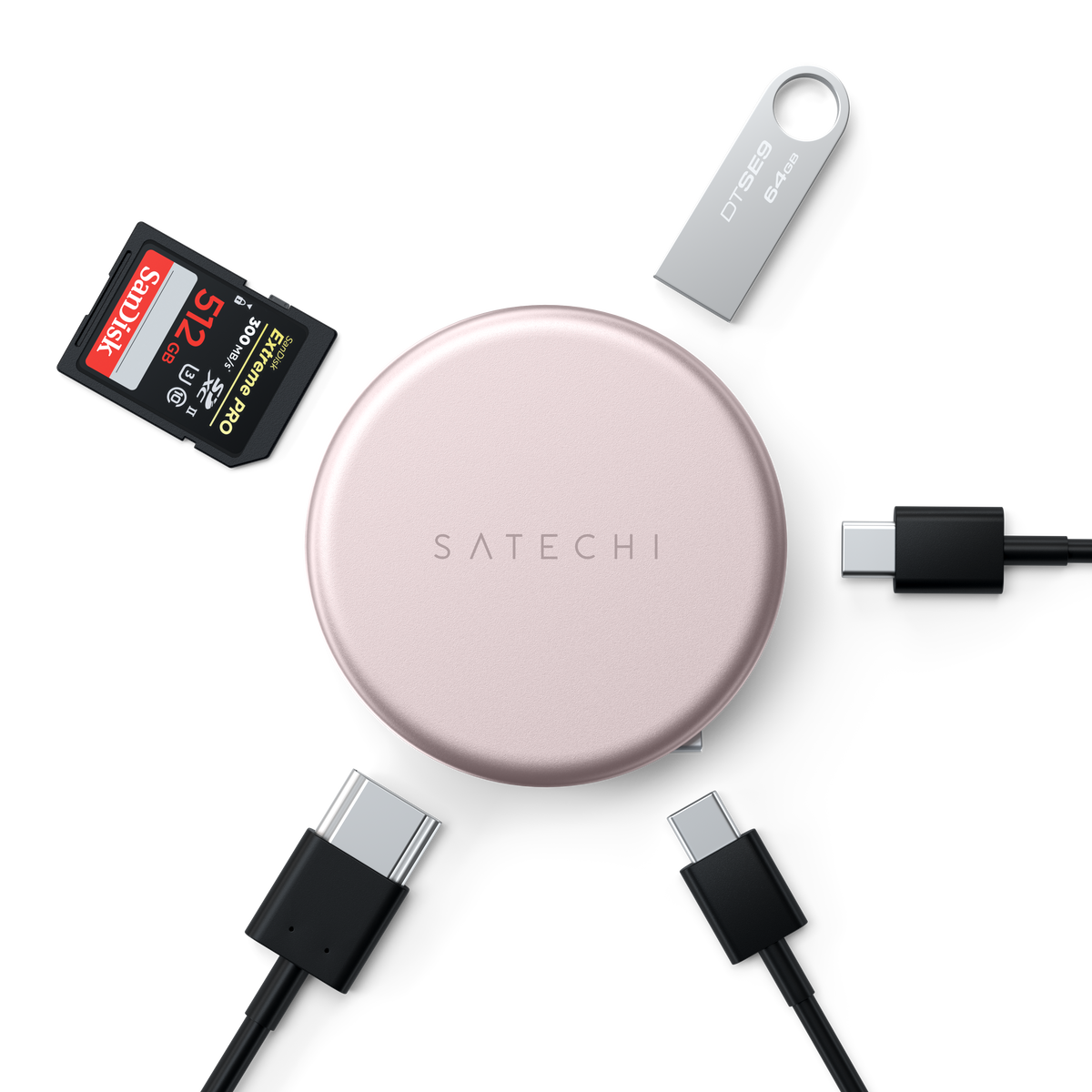 Satechi OntheGo 5-in-1 Multiport Adapter - Blush