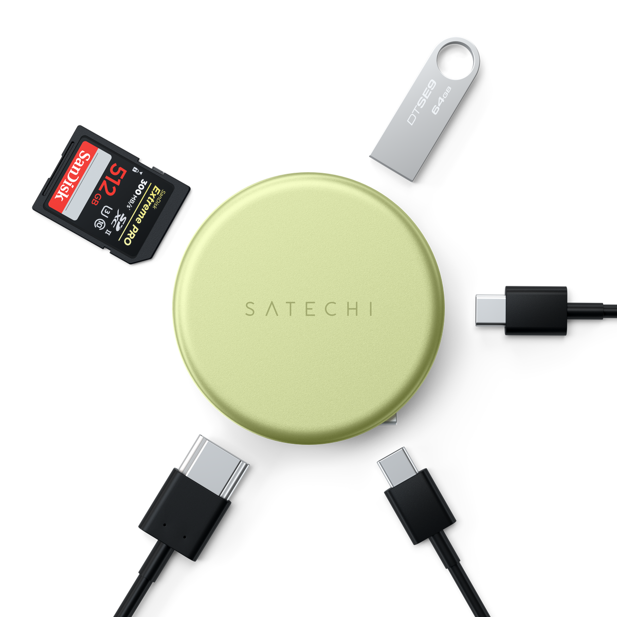 Satechi OntheGo 5-in-1 Multiport Adapter - Citrus