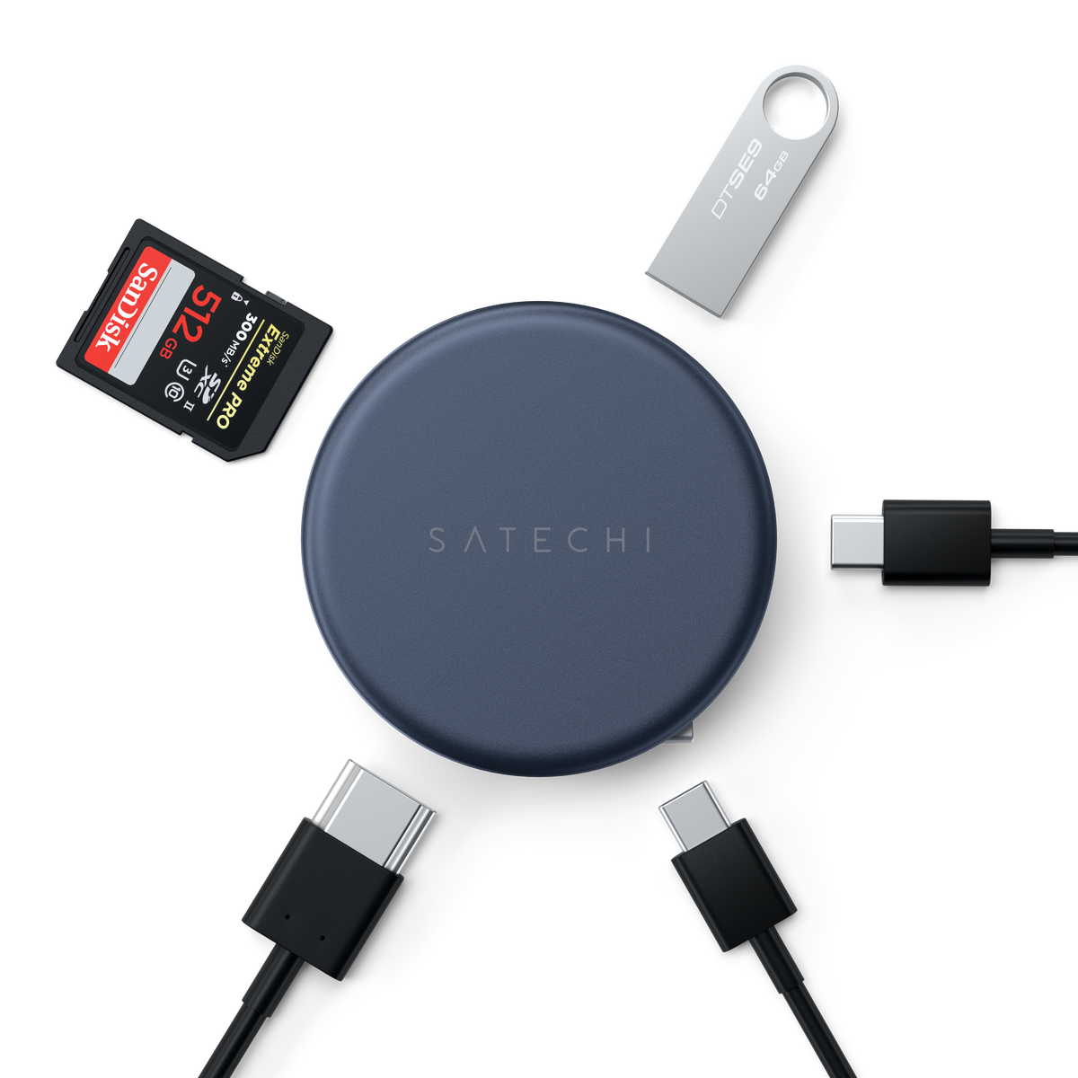 Satechi OntheGo 5-in-1 Multiport Adapter - Indigo