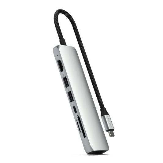 Satechi 7-in-1 USB-C Slim Multiport Adapter with Ethernet - Silver - iSTYLE.rs