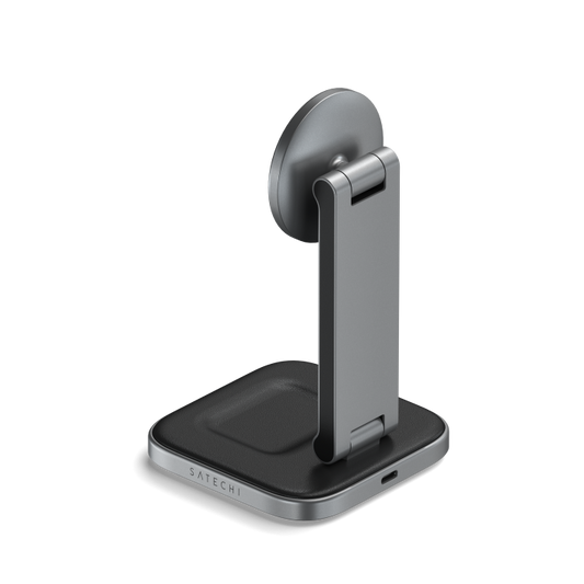 Satechi 2-in-1 Foldable Qi2 Wireless Charging Stand - Space Gray  - iSTYLE.rs