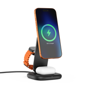 Satechi 3-in-1 Foldable Qi2 25W Wireless Charging Stand - Space Black