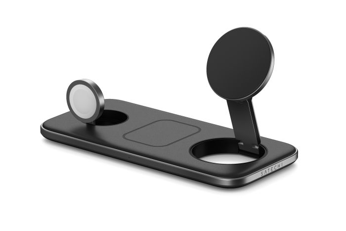 Satechi Qi2 Trio Wireless Charging Pad - with Type A,C,G plugs - Space gray  - iSTYLE.rs