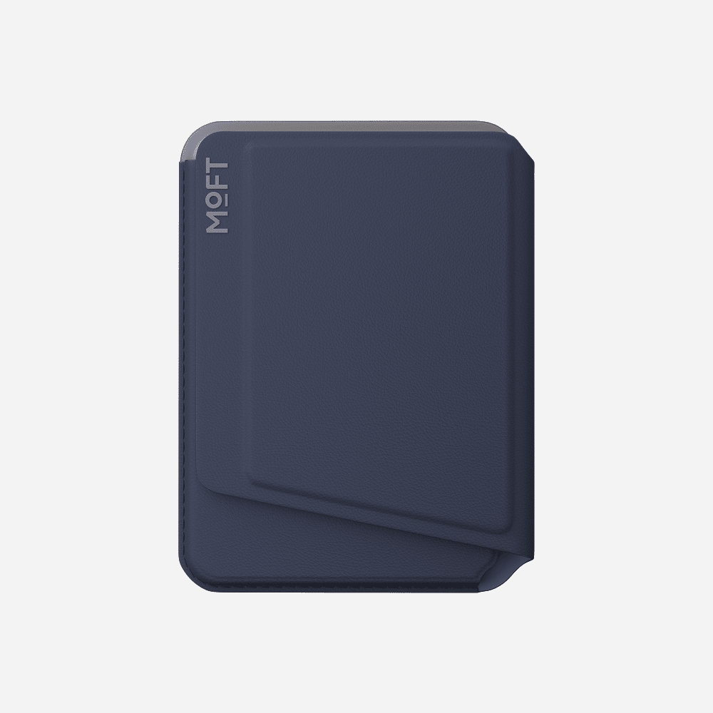 MOFT Stand Wallet (4-5 Cards) & Stand for iPhone Duo - Navy Blue