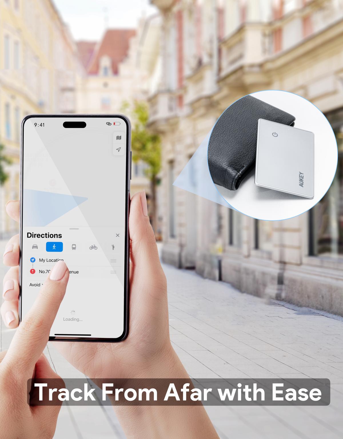 AUKEY Track Mate 3 Smart Bluetooth Tracker Medium Gray