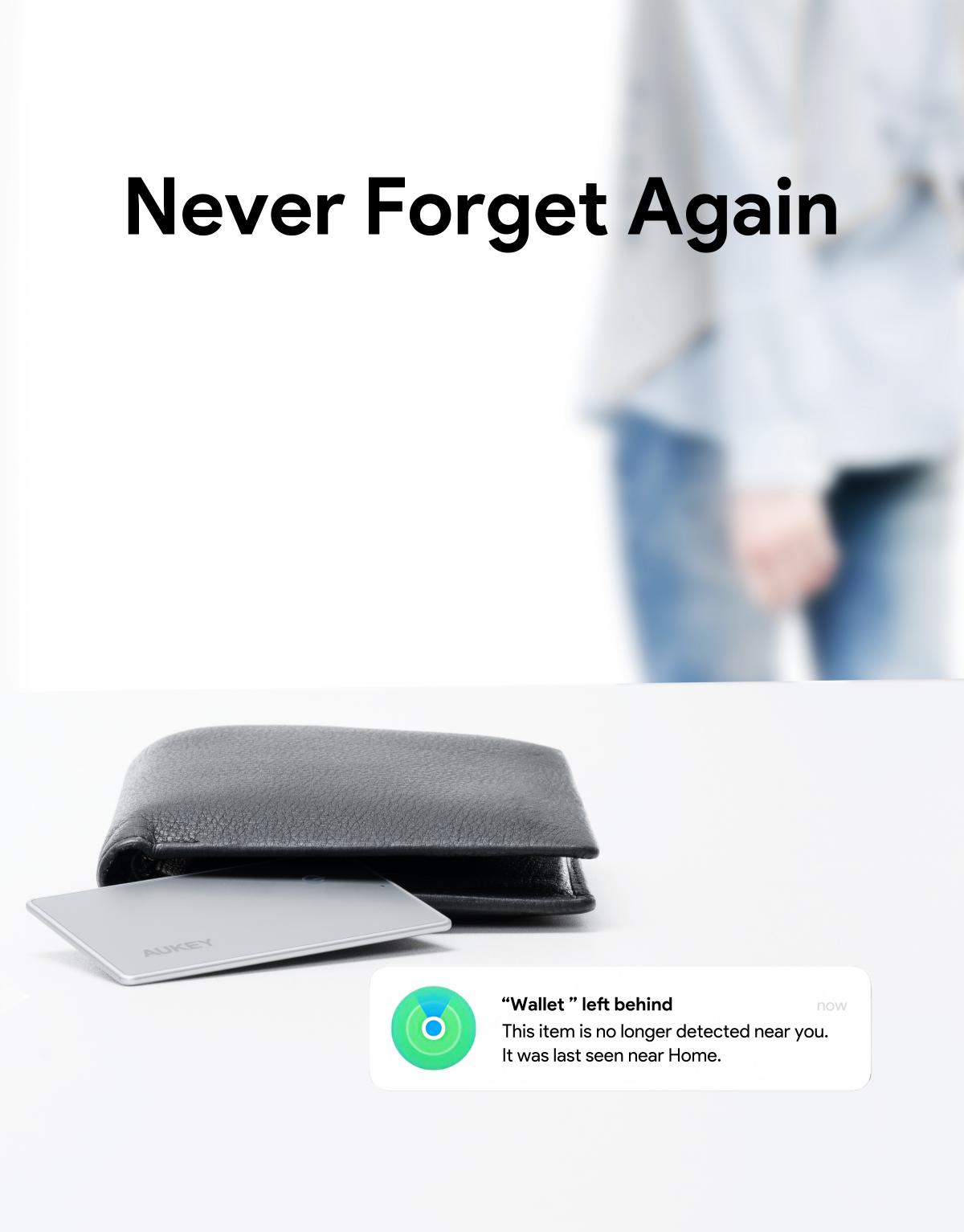 AUKEY Track Mate 3 Smart Bluetooth Tracker Medium Gray