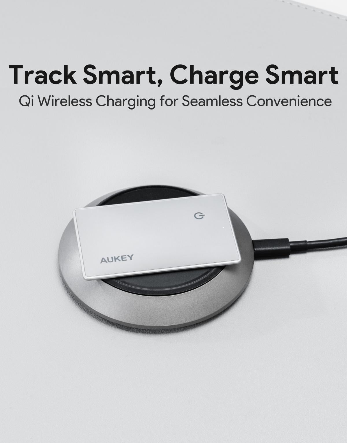 AUKEY Track Mate 3 Smart Bluetooth Tracker Medium Gray