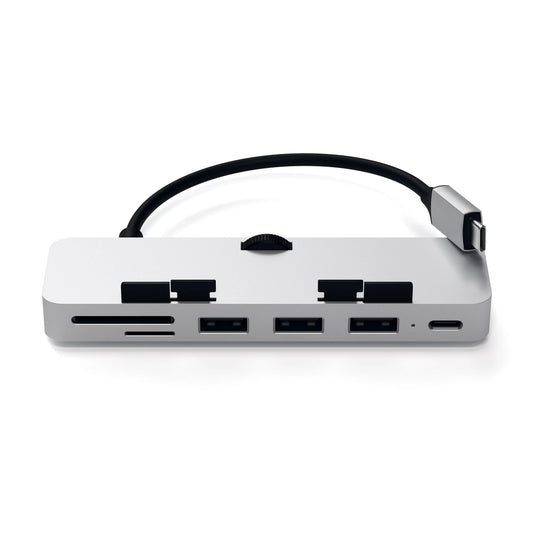 Satechi Aluminum Type-C CLAMP PRO Hub (3x USB 3.0,MicroSD) - Silver