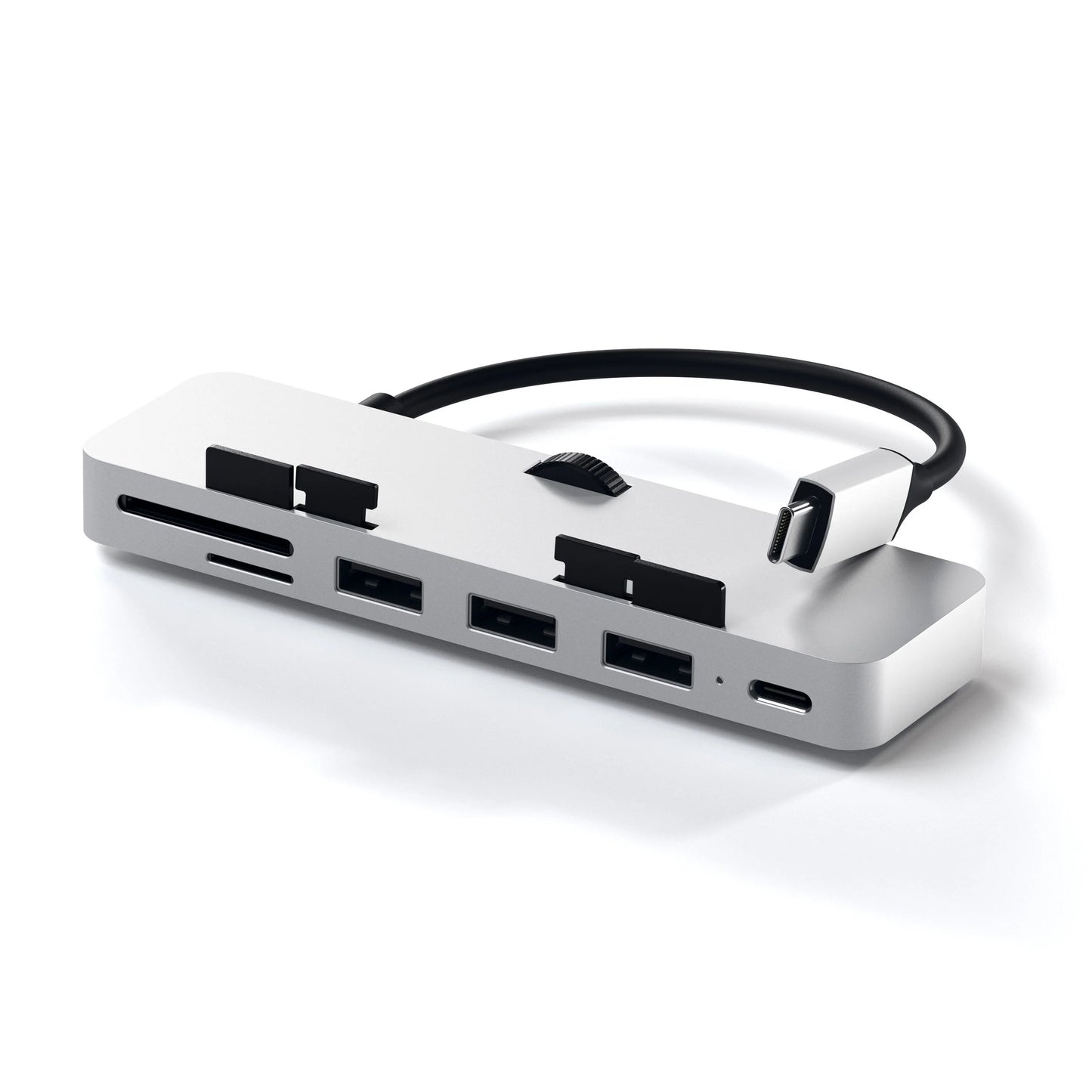 Satechi Aluminum Type-C CLAMP PRO Hub (3x USB 3.0,MicroSD) - Silver