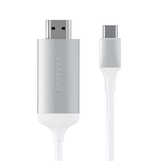 SATECHI ALUMINUM TYPE-C TO HDMI CABLE ADAPTER 4K 60HZ 1,8m - Silver - iSTYLE RS