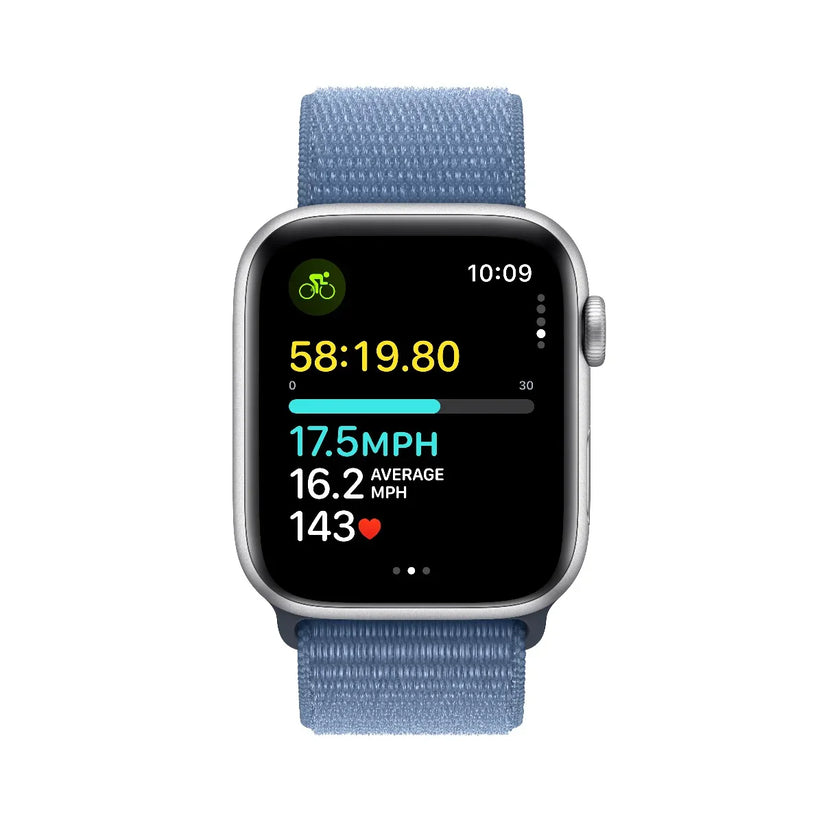 Apple Watch SE GPS 44mm Silver with Winter Blue Sport Loop - iSTYLE RS