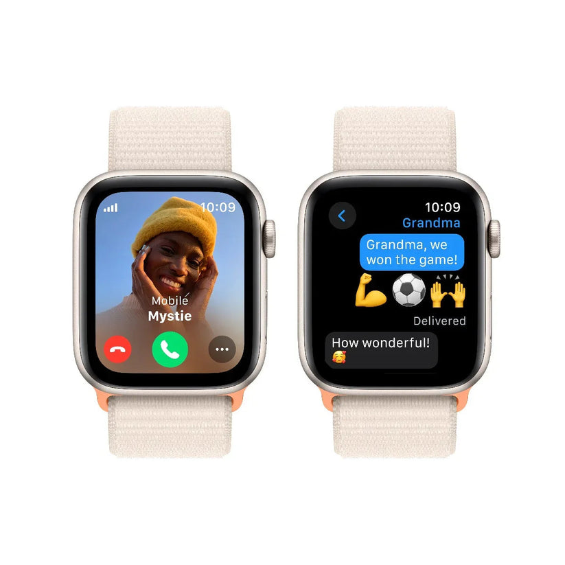 Apple Watch SE GPS 44mm Starlight with Starlight Sport Loop - iSTYLE RS