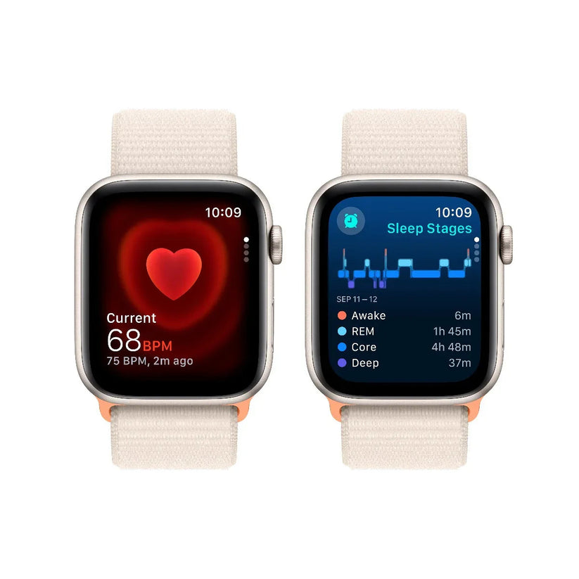 Apple Watch SE GPS 44mm Starlight with Starlight Sport Loop - iSTYLE RS