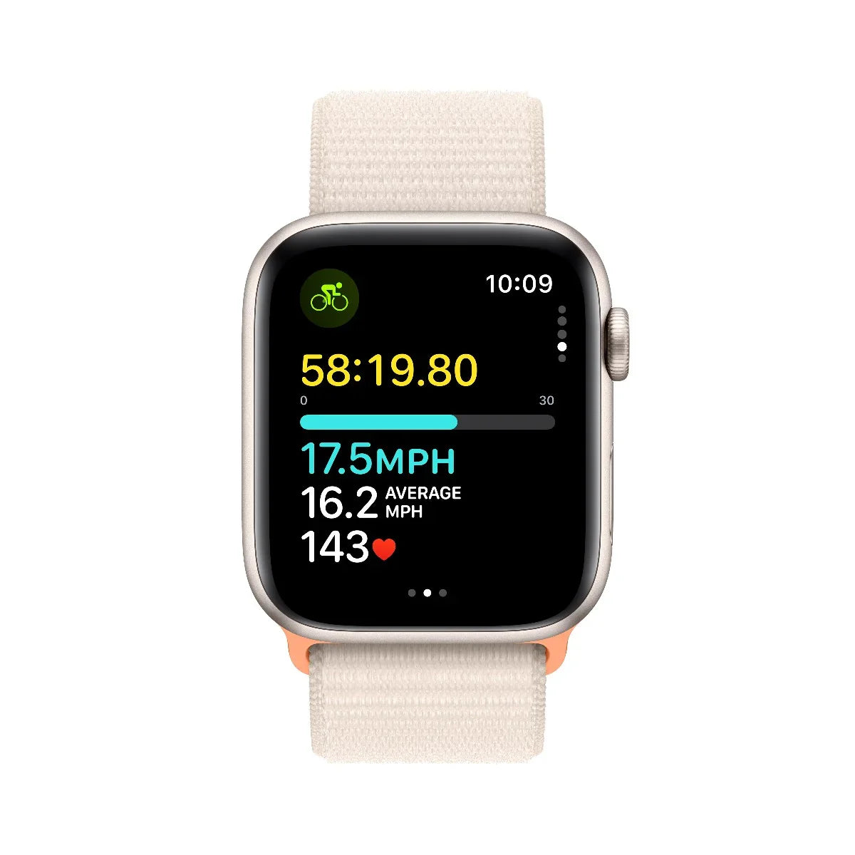 Apple Watch SE GPS 44mm Starlight with Starlight Sport Loop - iSTYLE RS