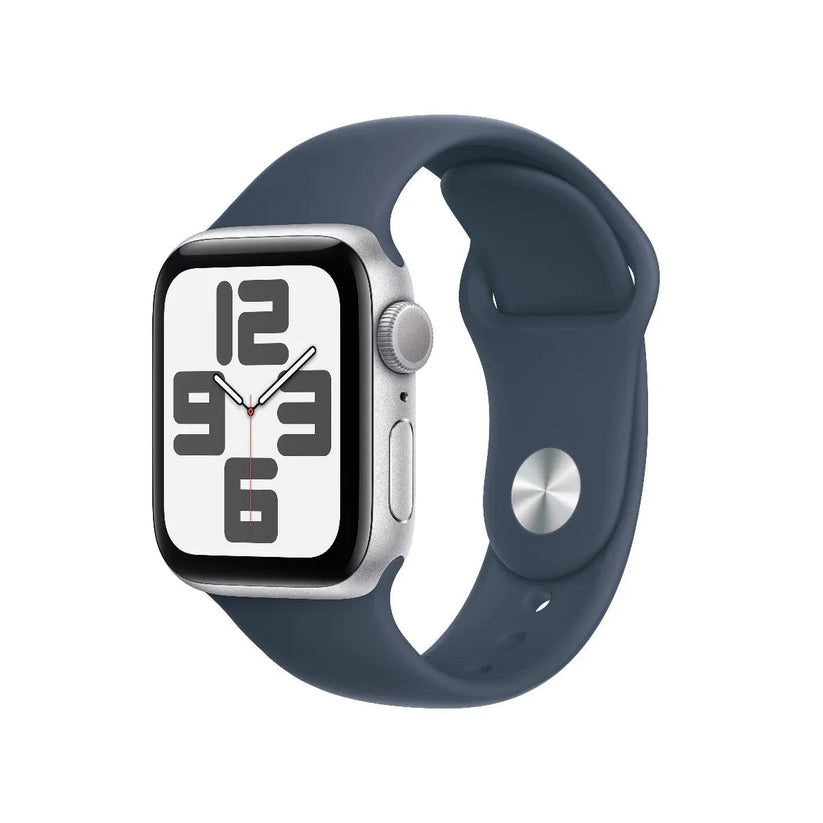 Apple Watch SE GPS 40mm Silver with Storm Blue Sport Band - M/L - iSTYLE RS