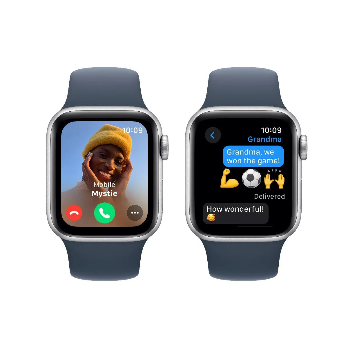 Apple Watch SE GPS 40mm Silver with Storm Blue Sport Band - M/L - iSTYLE RS