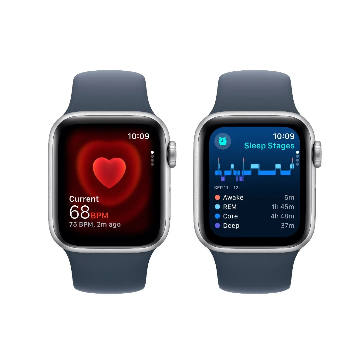 Apple Watch SE GPS 40mm Silver with Storm Blue Sport Band - S/M - iSTYLE RS