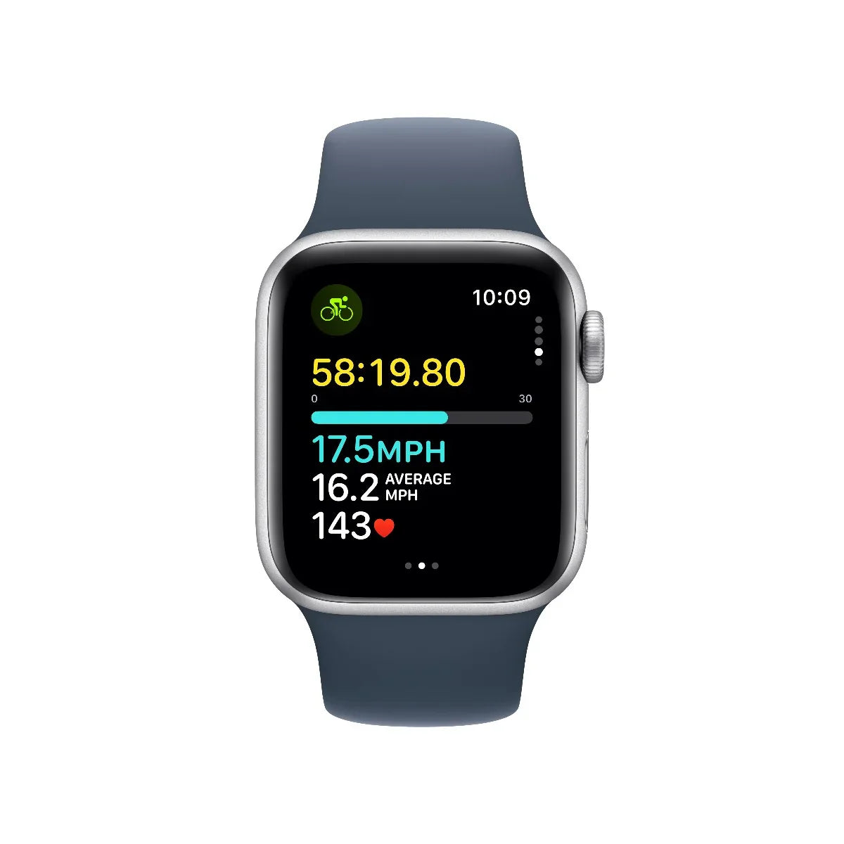 Apple Watch SE GPS 40mm Silver with Storm Blue Sport Band - M/L - iSTYLE RS
