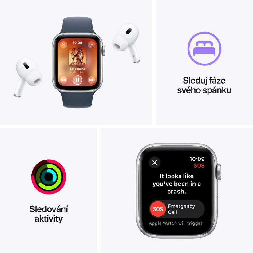 Apple Watch SE GPS 40mm Silver with Storm Blue Sport Band - M/L - iSTYLE RS