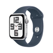 Apple Watch SE GPS 44mm Silver with Storm Blue Sport Band - S/M - iSTYLE RS