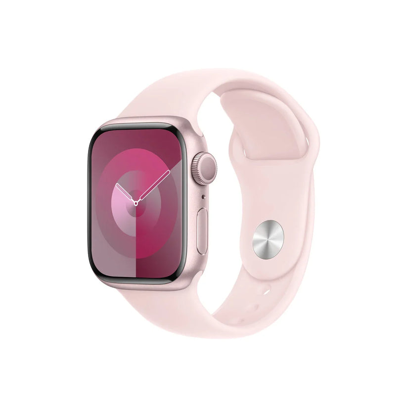 Apple Watch S9 GPS 41mm Pink with Light Pink Sport Band - S/M - iSTYLE RS