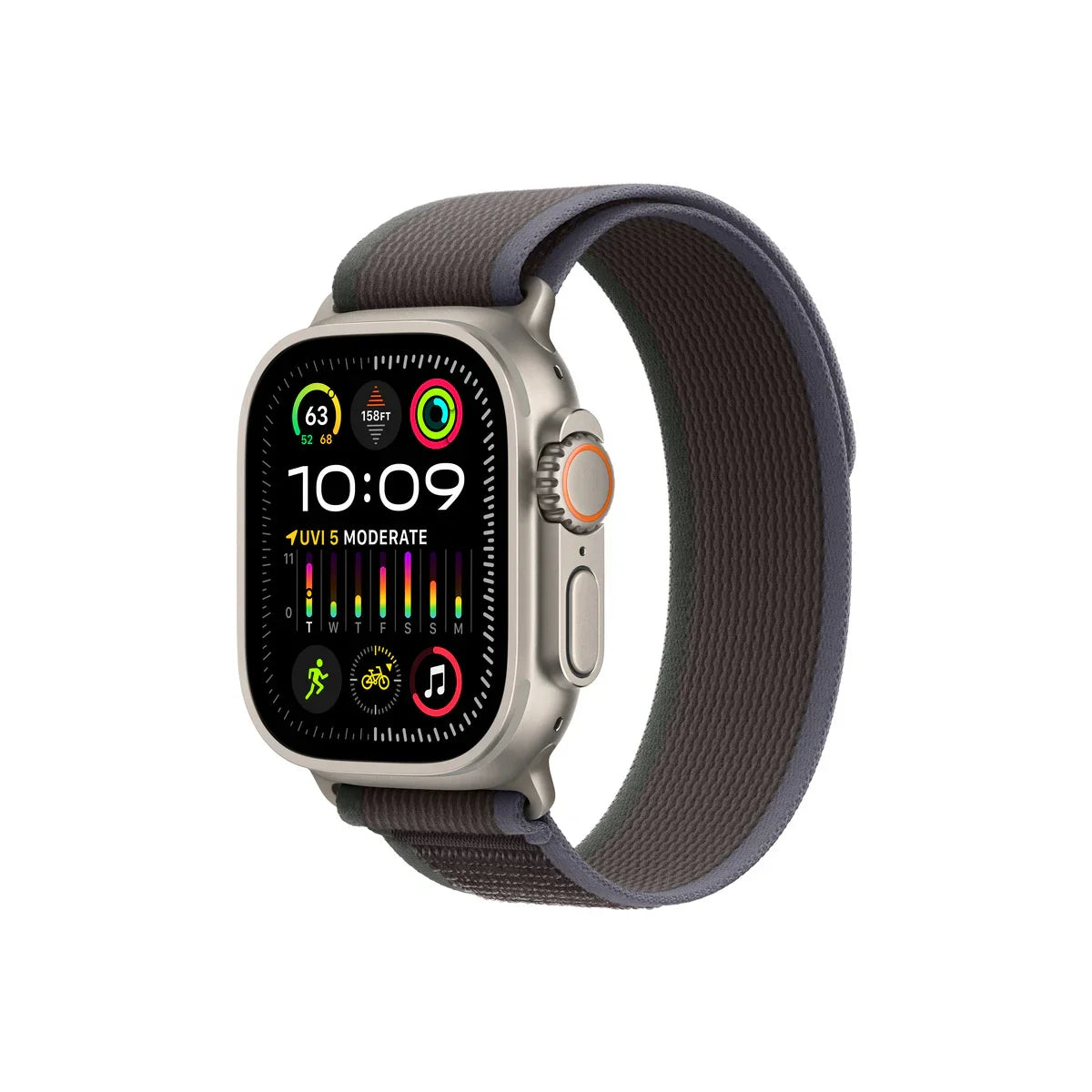 Apple Watch Ultra2 Cellular, 49mm Titanium Case with Blue/Black Trail Loop - S/M - iSTYLE RS