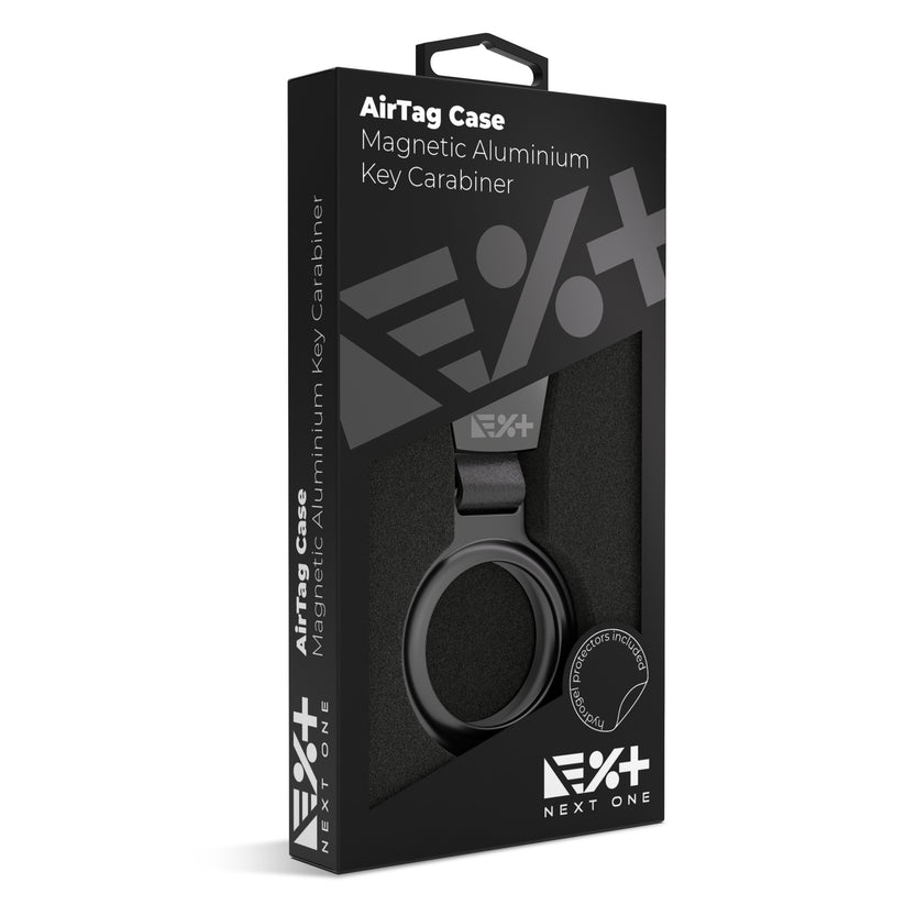 Next One AirTag Magnetic Aluminium Key Carabiner | Black - iSTYLE RS