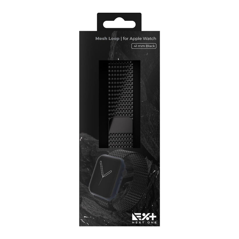 CUREA METALICA MESH NEXT ONE PENTRU APPLE WATCH 41MM, Negru - iSTYLE RS