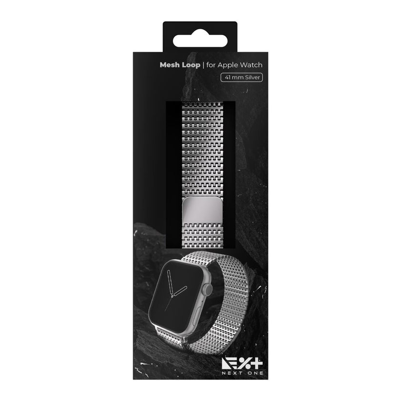 CUREA METALICA MESH NEXT ONE PENTRU APPLE WATCH 41MM, Argintiu - iSTYLE RS
