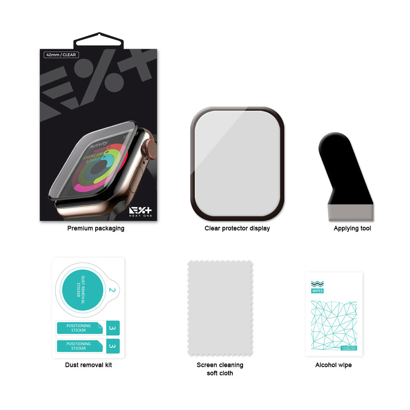NEXT ONE 3D Clear Glass za Apple Watch 42 mm - iSTYLE RS