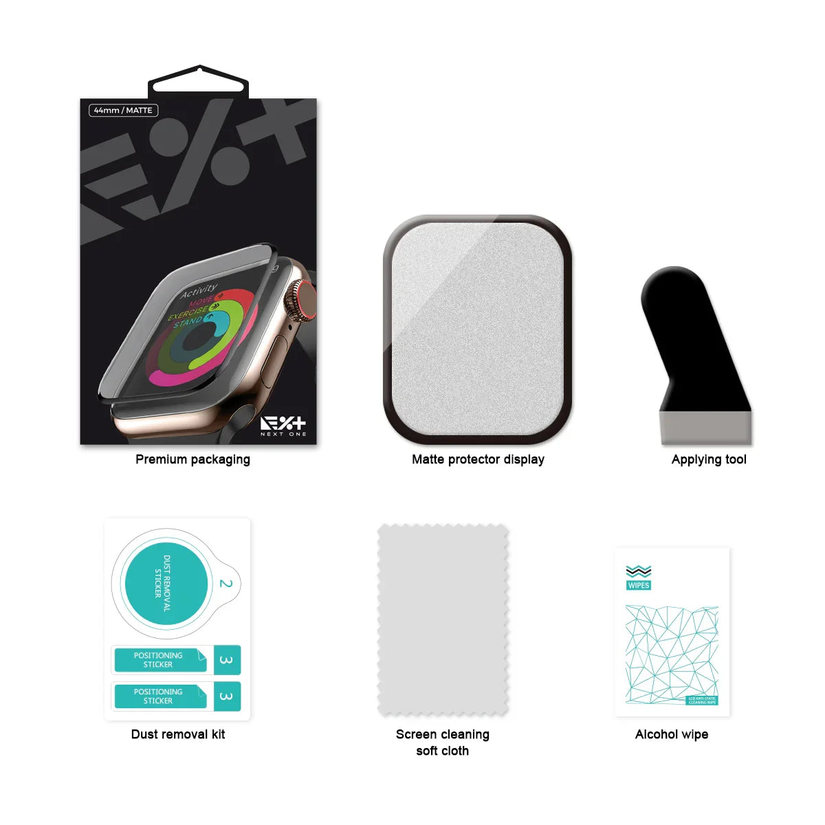 NEXT ONE 3D Matte Glass za Apple Watch 44 mm - iSTYLE RS