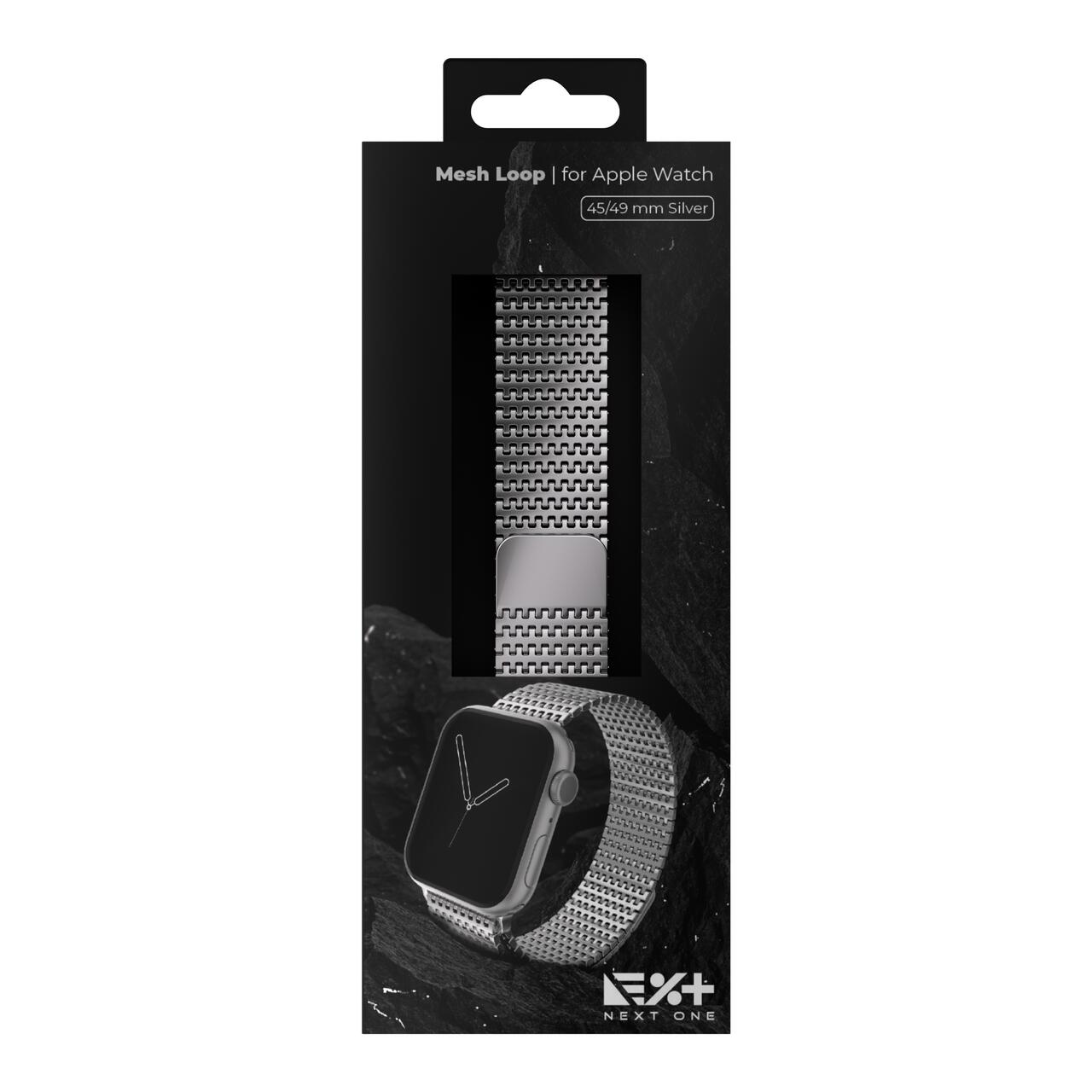CUREA METALICA MESH NEXT ONE PENTRU APPLE WATCH 45/49MM, Argintiu - iSTYLE RS