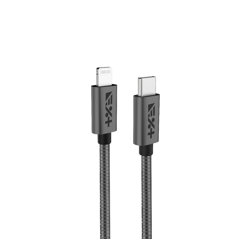 Next One SPACE GRAY USB-C TO LIGHTNING 1,2m METALLIC CABLE - iSTYLE RS