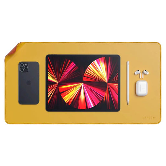 Satechi diual sided Eco-leather Deskmate - Yellow/Orange - iSTYLE RS