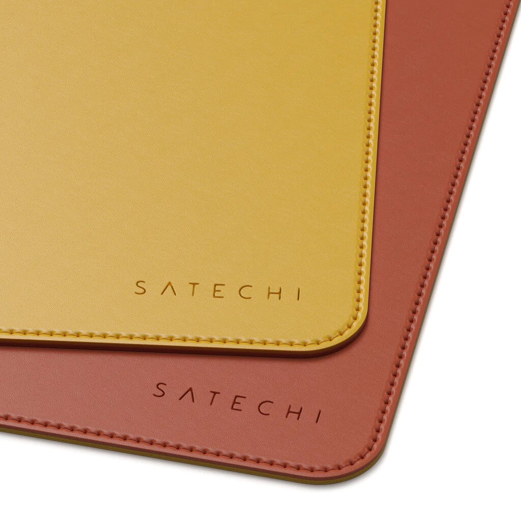 Satechi diual sided Eco-leather Deskmate - Yellow/Orange - iSTYLE RS